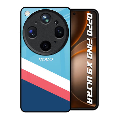 Pink & White Stripes Oppo Find X9 Ultra 5G Glass Back Cover Online