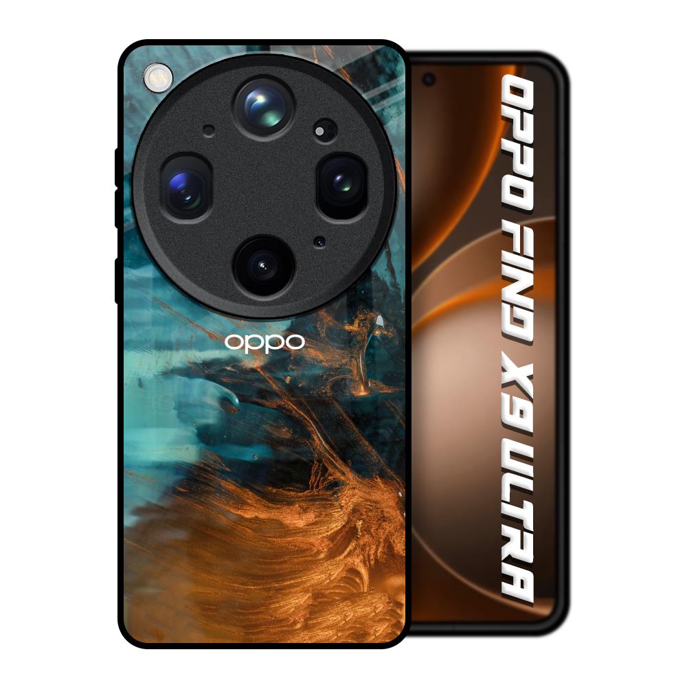 Golden Splash Oppo Find X9 Ultra 5G Glass Back Cover Online