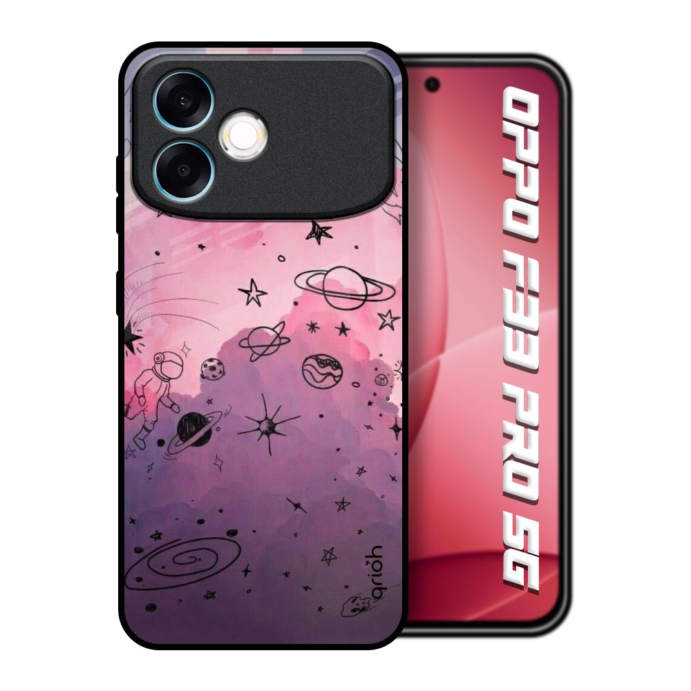 Space Doodles Oppo F33 Pro 5G Glass Back Cover Online