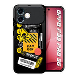 Danger Signs Oppo F33 Pro 5G Glass Back Cover Online