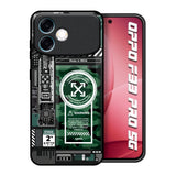Green Camo Circuit Oppo F33 Pro 5G Glass Back Cover Online