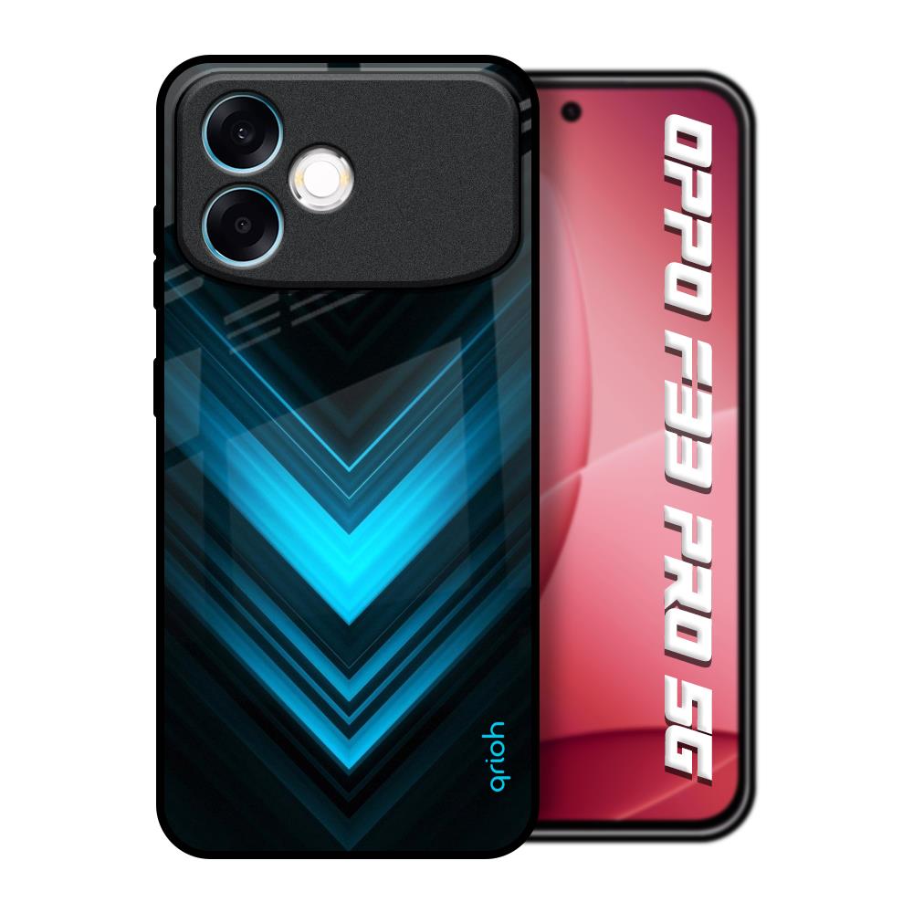 Vertical Blue Arrow Oppo F33 Pro 5G Glass Back Cover Online