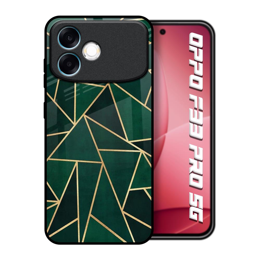 Abstract Green Oppo F33 Pro 5G Glass Back Cover Online