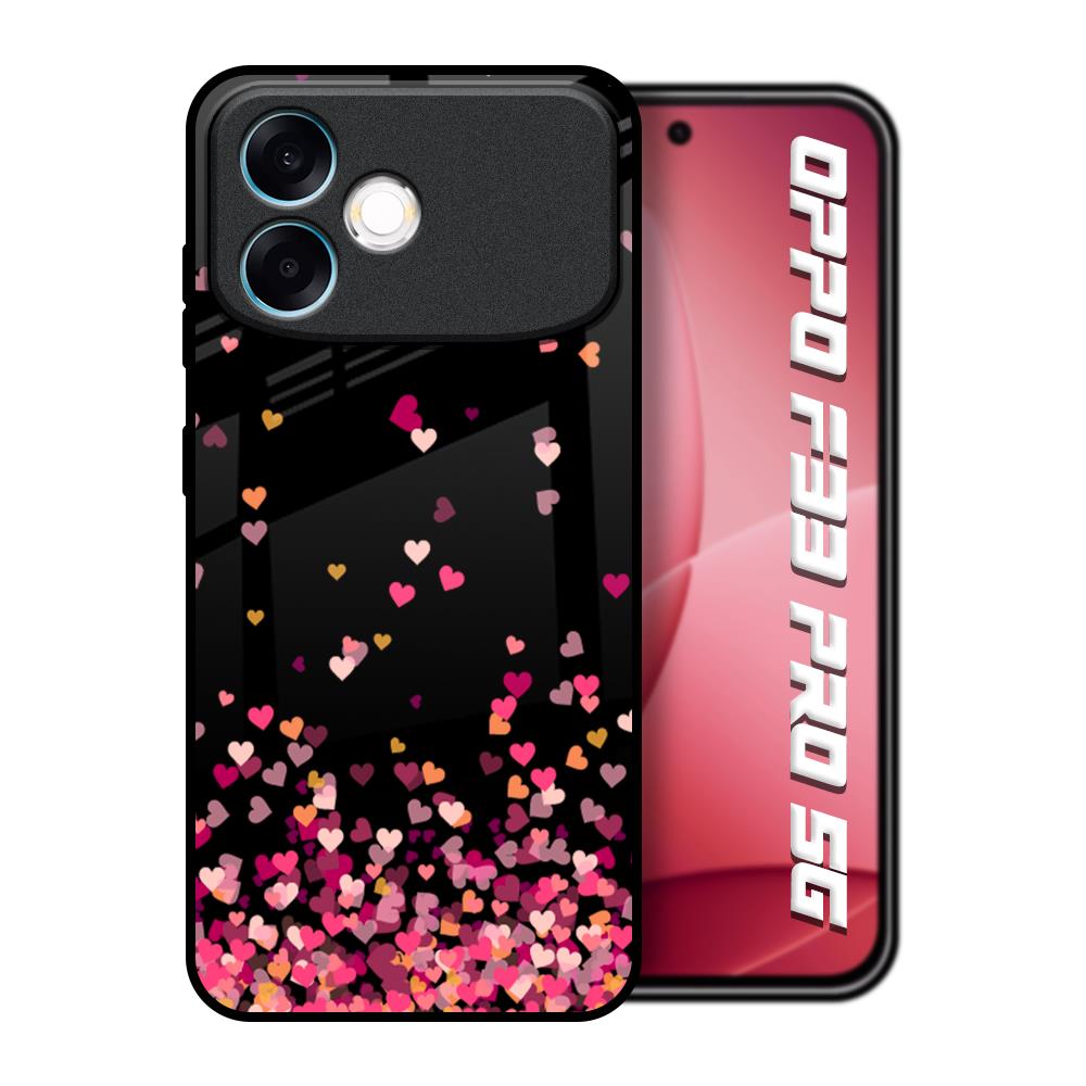 Heart Rain Fall Oppo F33 Pro 5G Glass Back Cover Online