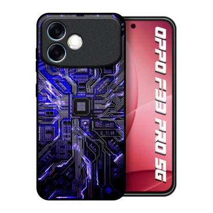 Techno Color Pattern Oppo F33 Pro 5G Glass Back Cover Online