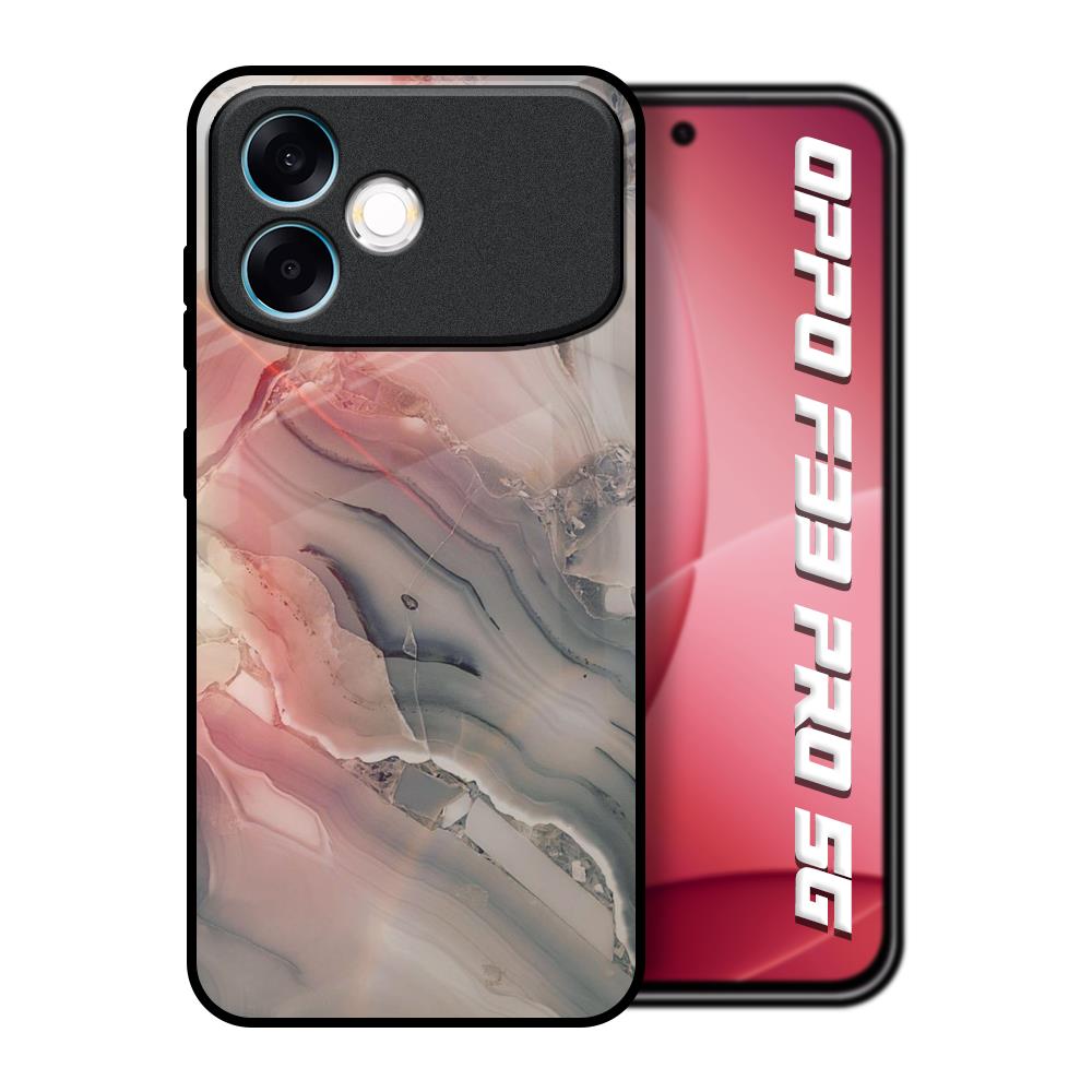 Pink And Grey Marble Oppo F33 Pro 5G Glass Back Cover Online
