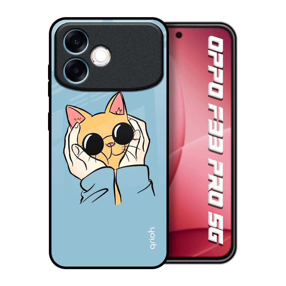 Adorable Cute Kitty Oppo F33 Pro 5G Glass Back Cover Online
