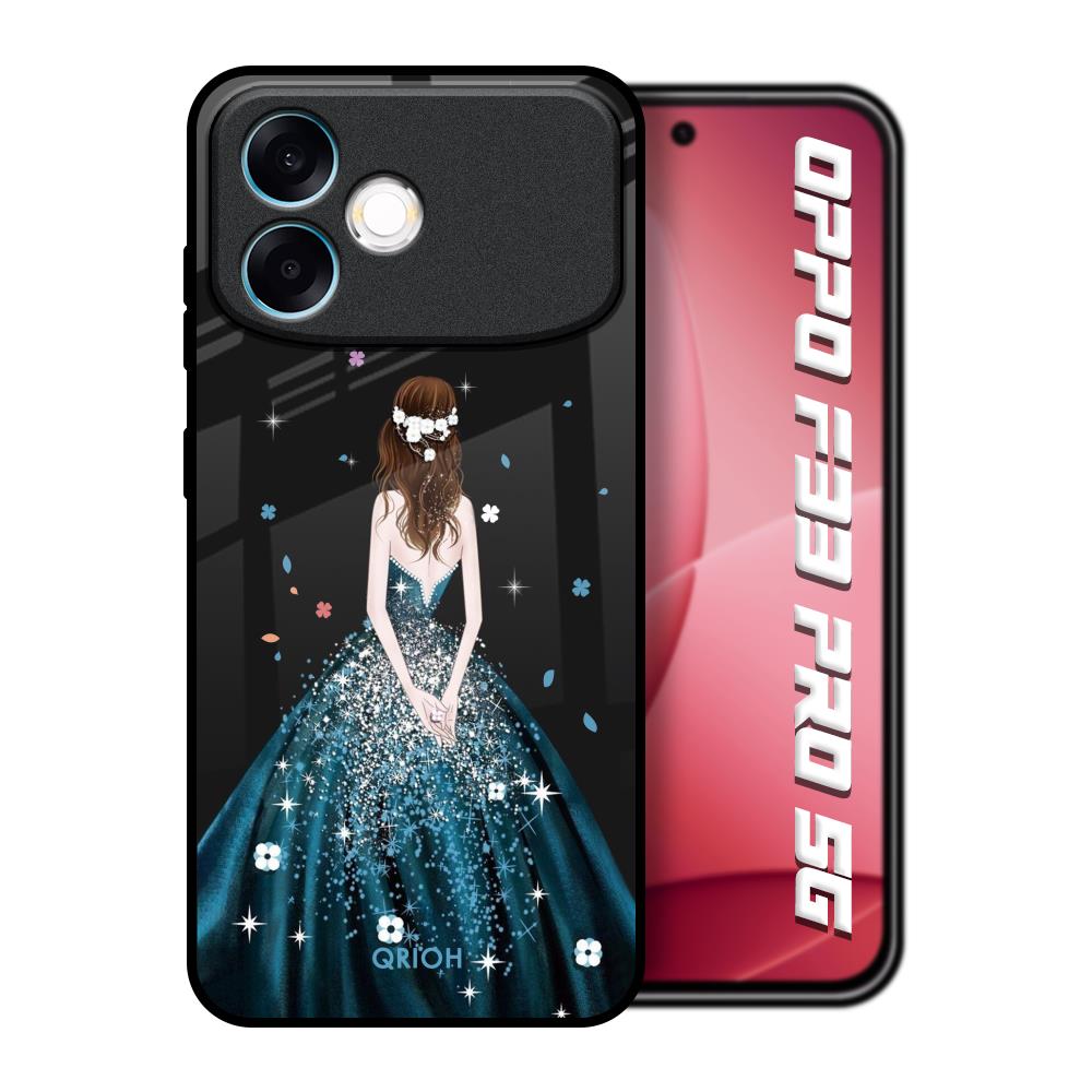Queen Of Fashion Oppo F33 Pro 5G Glass Back Cover Online