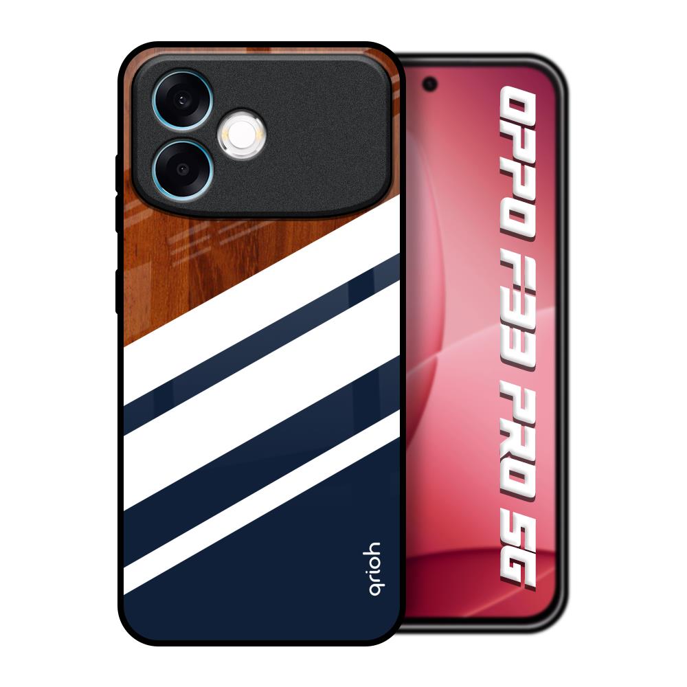 Bold Stripes Oppo F33 Pro 5G Glass Back Cover Online