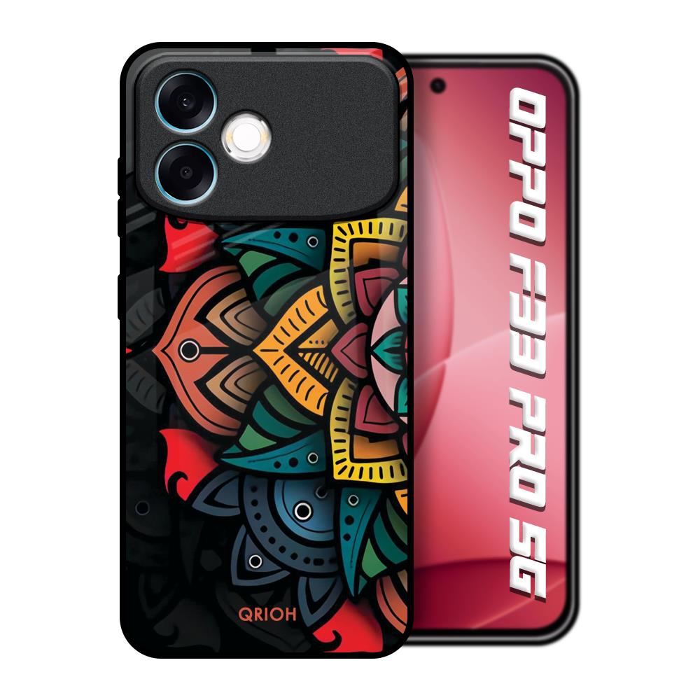 Retro Gorgeous Flower Oppo F33 Pro 5G Glass Back Cover Online