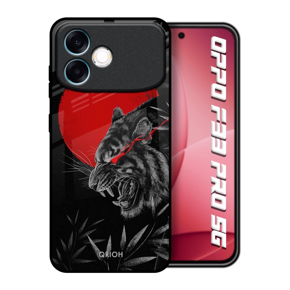 Red Moon Tiger Oppo F33 Pro 5G Glass Back Cover Online