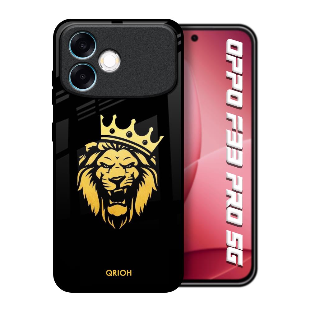 Lion The King Oppo F33 Pro 5G Glass Back Cover Online