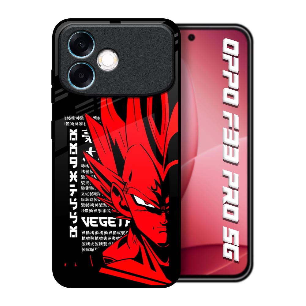 Red Vegeta Oppo F33 Pro 5G Glass Back Cover Online