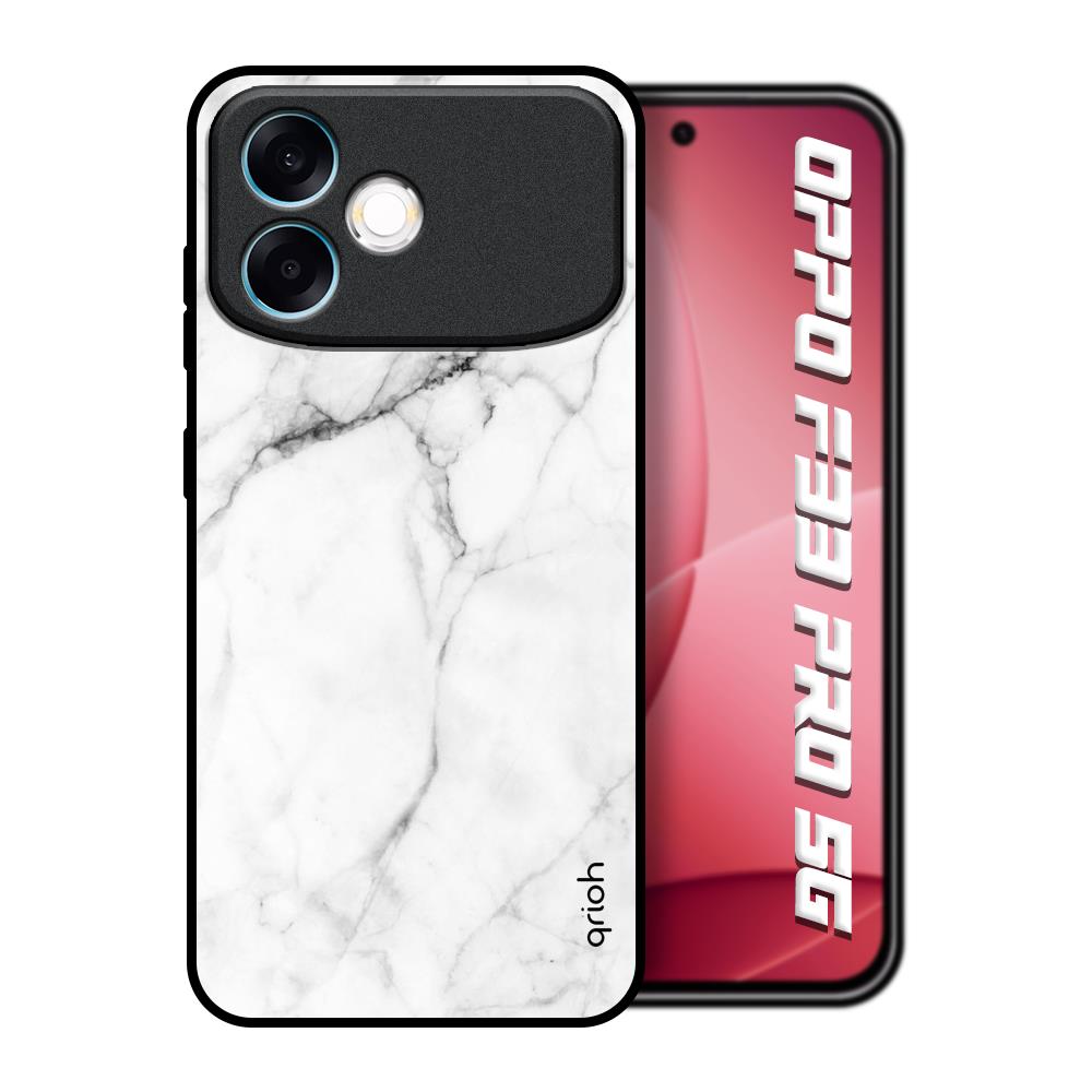 Modern White Marble Oppo F33 Pro 5G Glass Back Cover Online