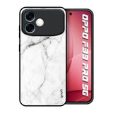 Modern White Marble Oppo F33 Pro 5G Glass Back Cover Online