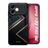 Sleek Golden & Navy Oppo F33 Pro 5G Glass Back Cover Online