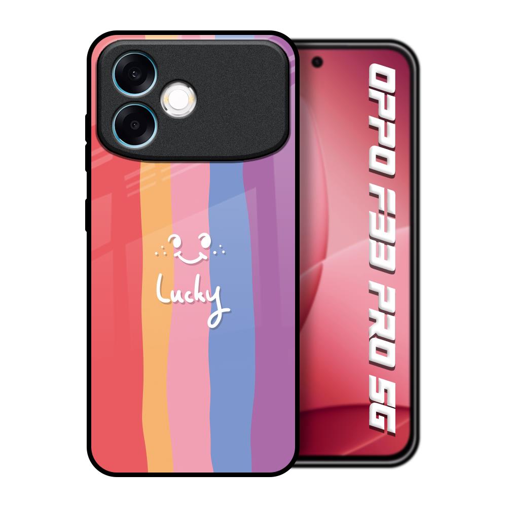 Lucky Abstract Oppo F33 Pro 5G Glass Back Cover Online