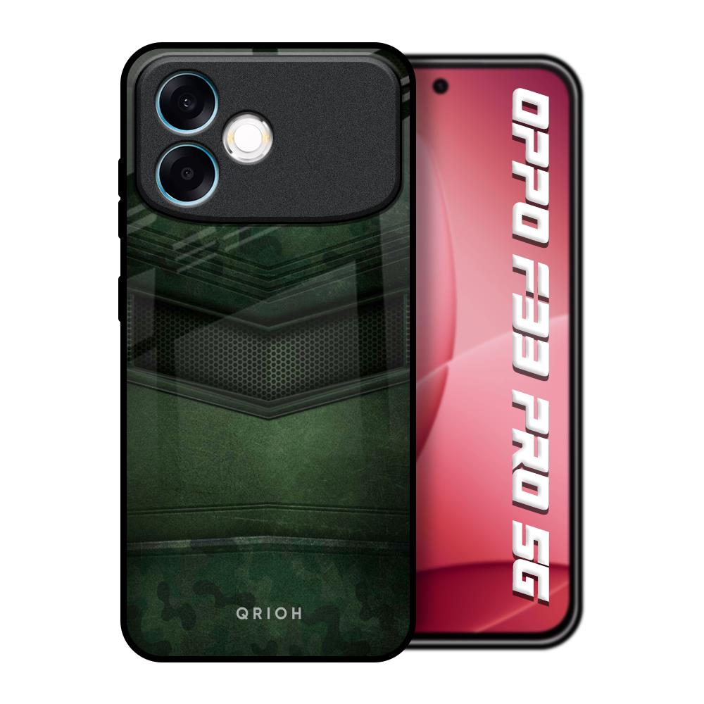 Green Leather Oppo F33 Pro 5G Glass Back Cover Online