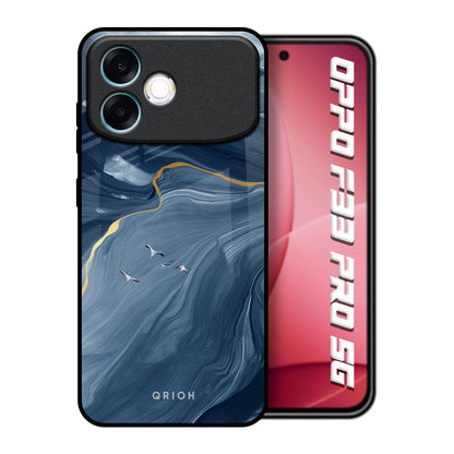 Deep Ocean Marble Oppo F33 Pro 5G Glass Back Cover Online