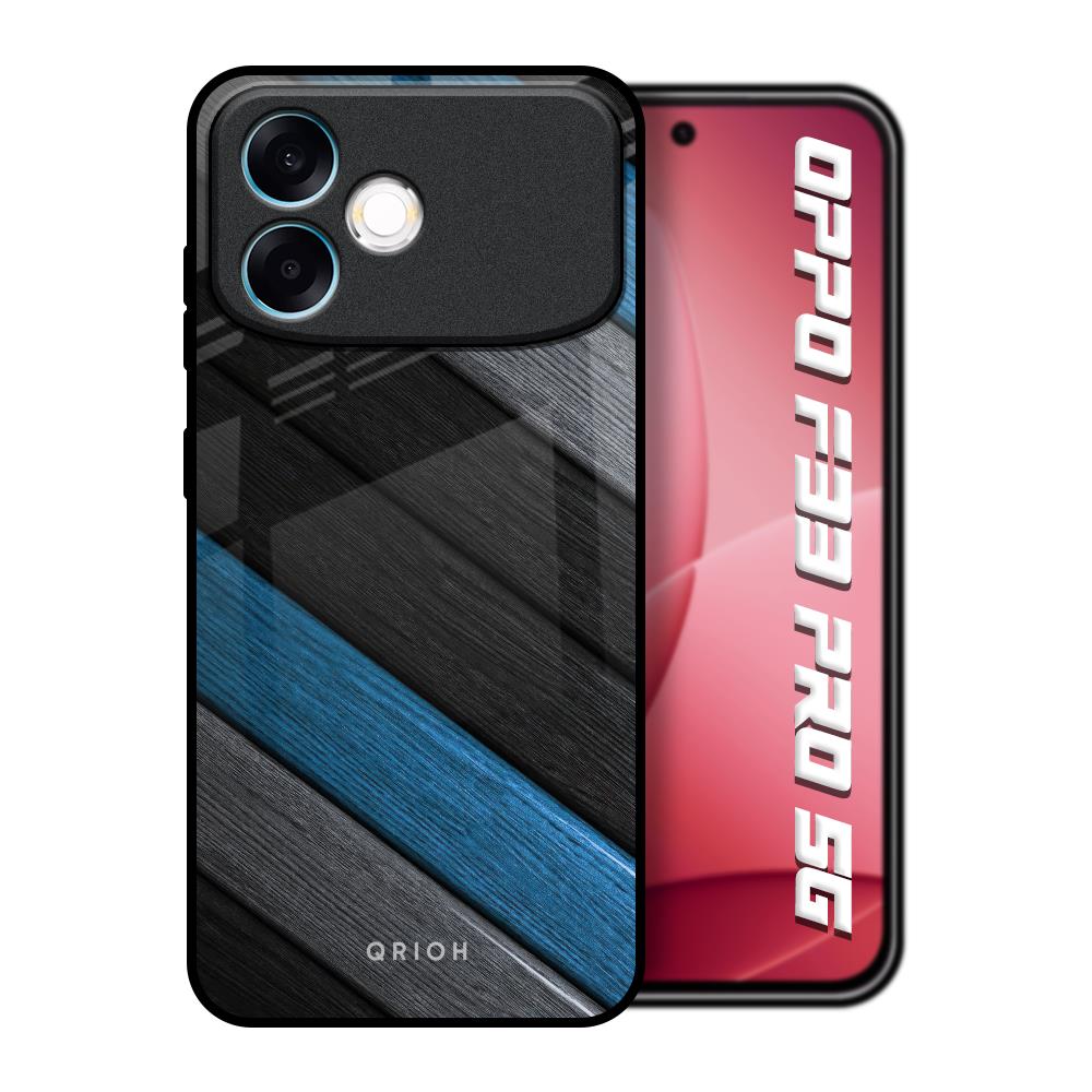 Multicolor Wooden Effect Oppo F33 Pro 5G Glass Back Cover Online