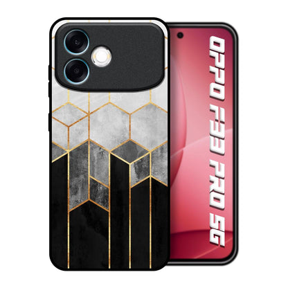 Tricolor Pattern Oppo F33 Pro 5G Glass Back Cover Online