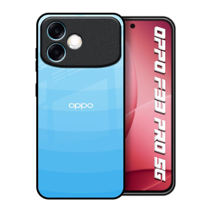 Wavy Blue Pattern Oppo F33 Pro 5G Glass Back Cover Online