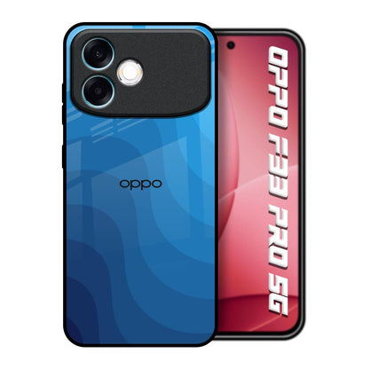 Blue Wave Abstract Oppo F33 Pro 5G Glass Back Cover Online