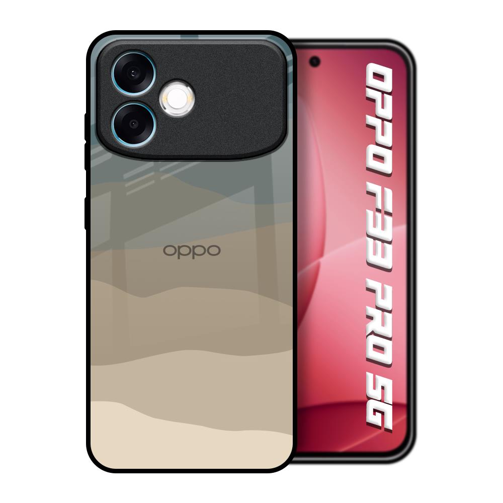 Abstract Mountain Pattern Oppo F33 Pro 5G Glass Back Cover Online