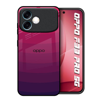 Wavy Pink Pattern Oppo F33 Pro 5G Glass Back Cover Online
