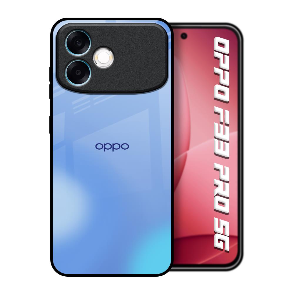 Vibrant Blue Texture Oppo F33 Pro 5G Glass Back Cover Online