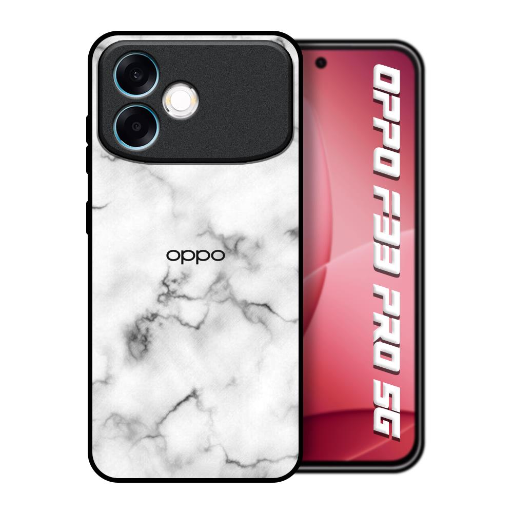 Satin White Marble Oppo F33 Pro 5G Glass Back Cover Online