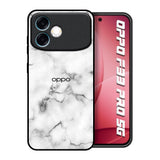 Satin White Marble Oppo F33 Pro 5G Glass Back Cover Online