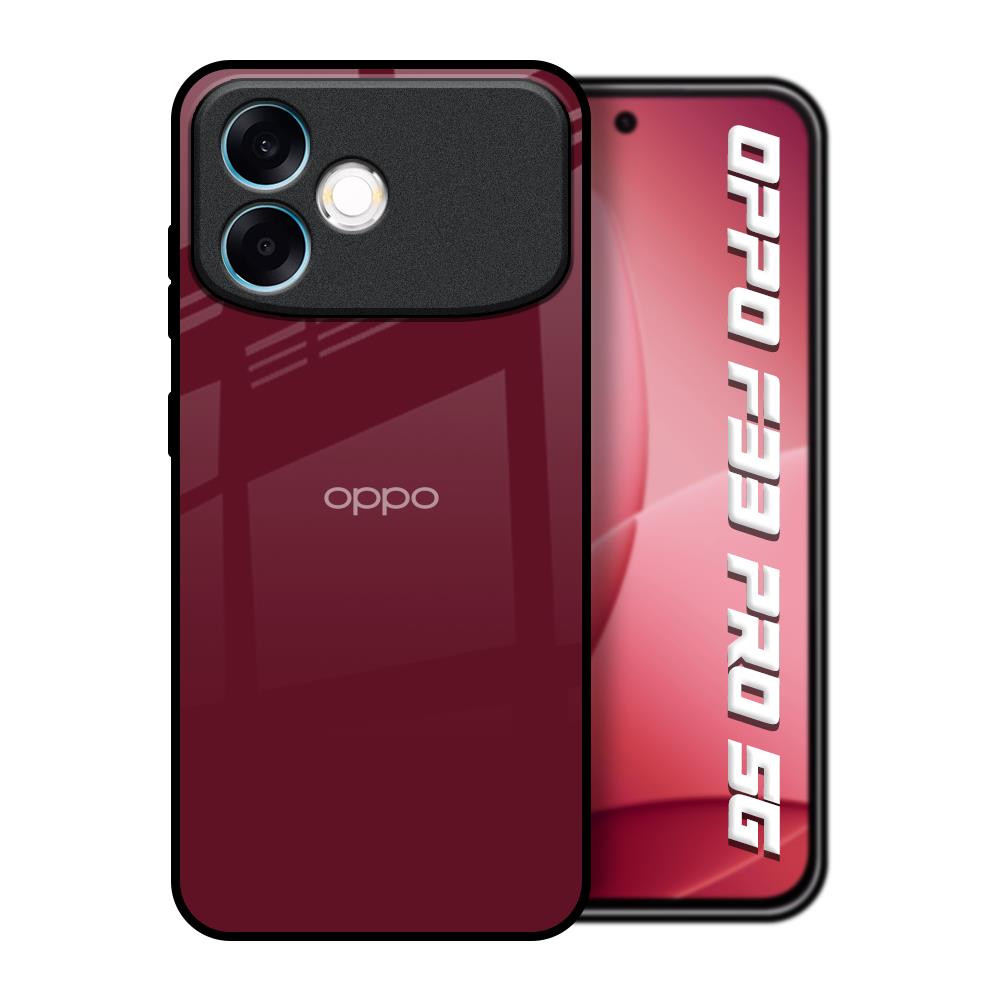 Classic Burgundy Oppo F33 Pro 5G Glass Back Cover Online
