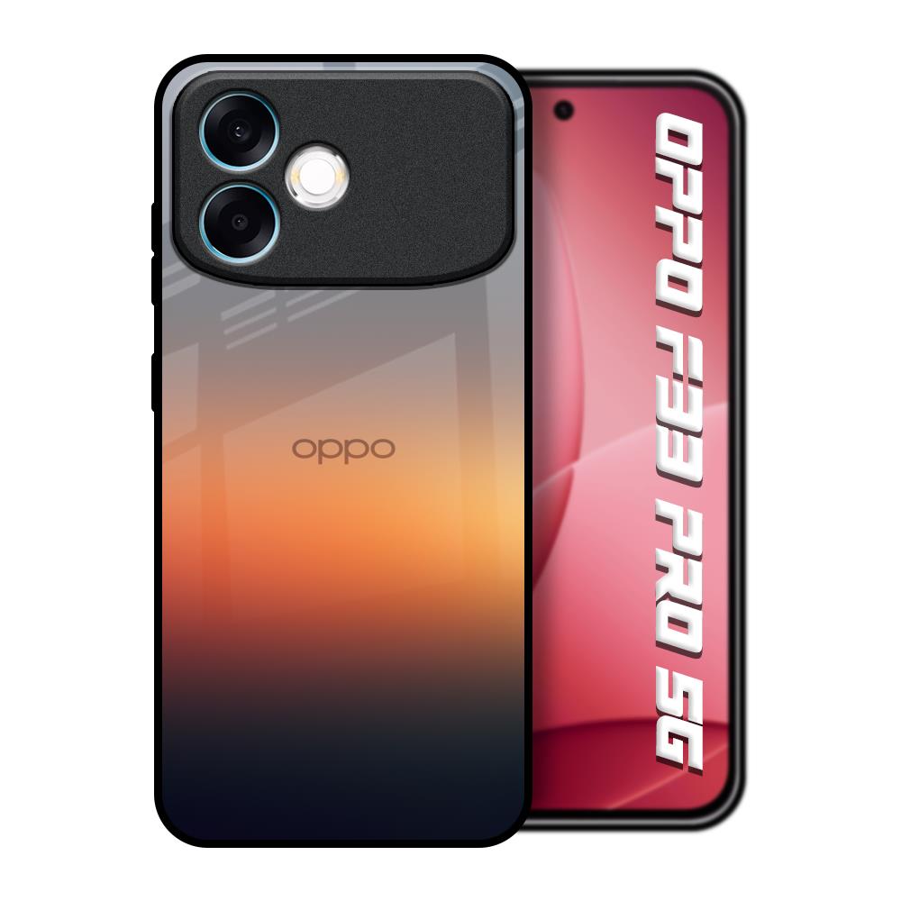 Aesthetic Orange Oppo F33 Pro 5G Glass Back Cover Online