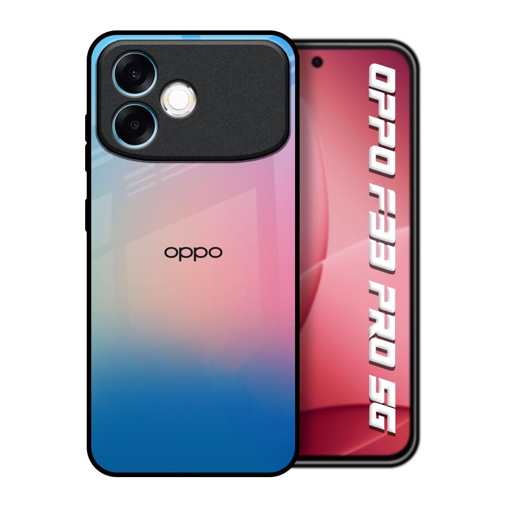 Blue & Pink Ombre Oppo F33 Pro 5G Glass Back Cover Online