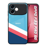 Pink & White Stripes Oppo F33 Pro 5G Glass Back Cover Online