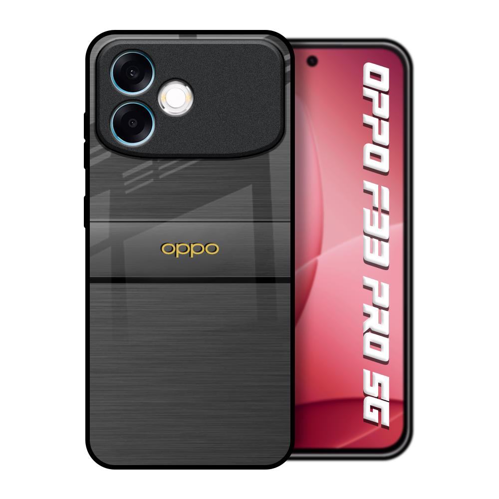 Grey Metallic Glass Oppo F33 Pro 5G Glass Back Cover Online