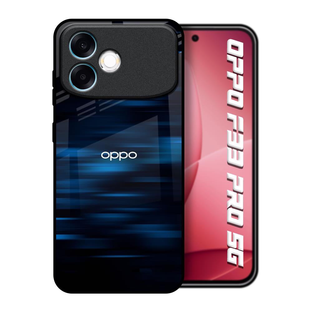 Blue Rough Abstract Oppo F33 Pro 5G Glass Back Cover Online