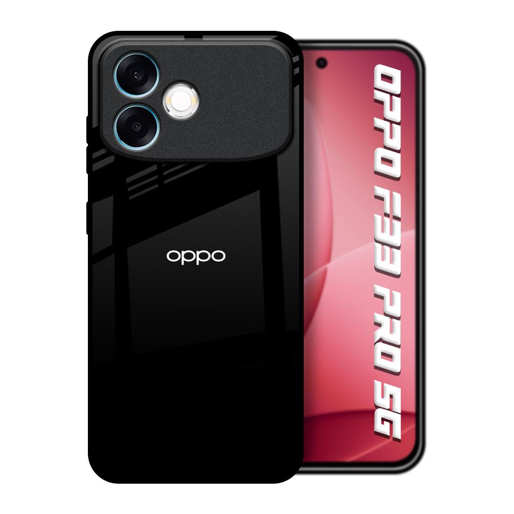 Jet Black Oppo F33 Pro 5G Glass Back Cover Online