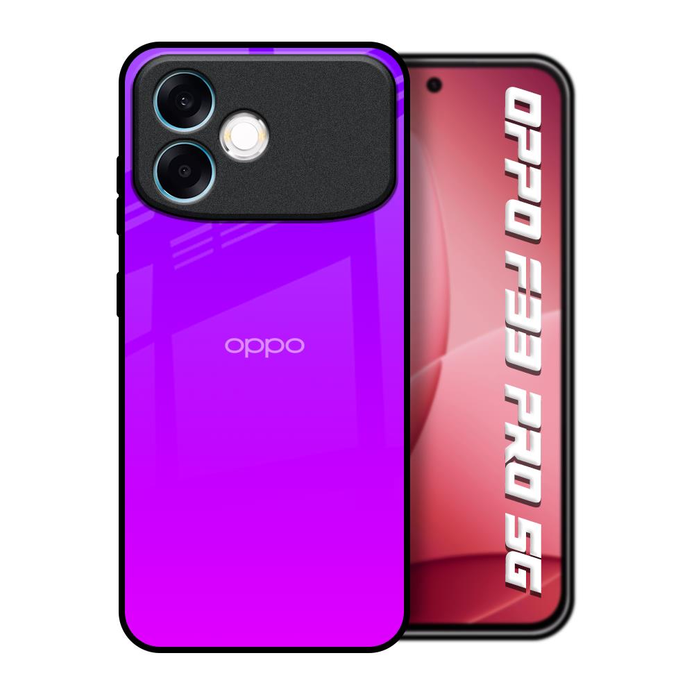 Purple Pink Oppo F33 Pro 5G Glass Back Cover Online