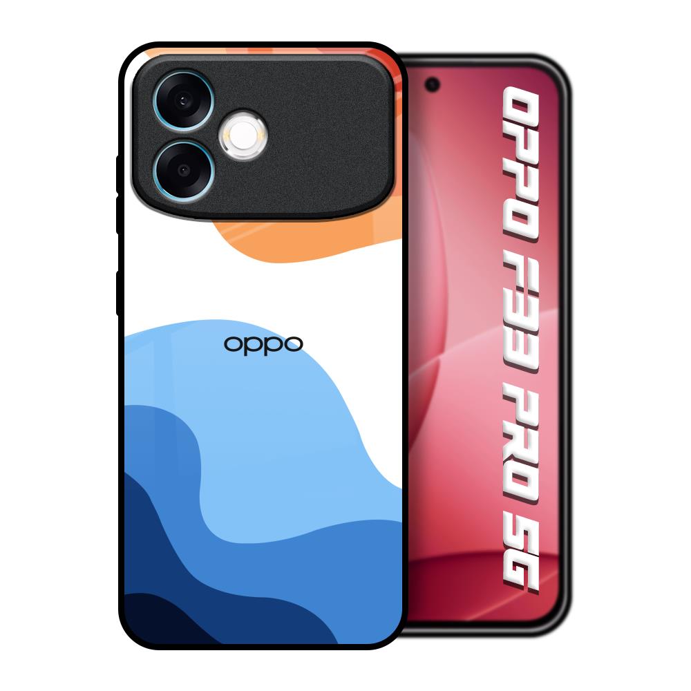 Wavy Color Pattern Oppo F33 Pro 5G Glass Back Cover Online