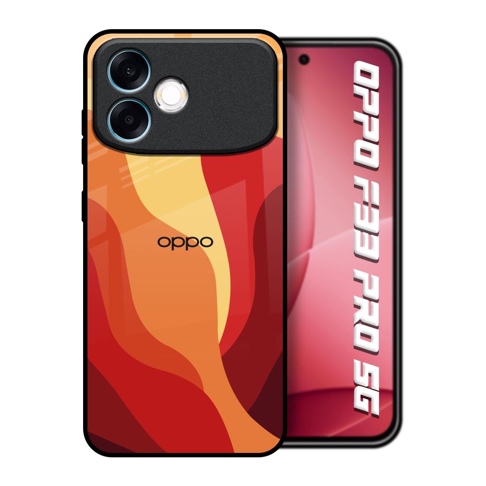 Magma Color Pattern Oppo F33 Pro 5G Glass Back Cover Online
