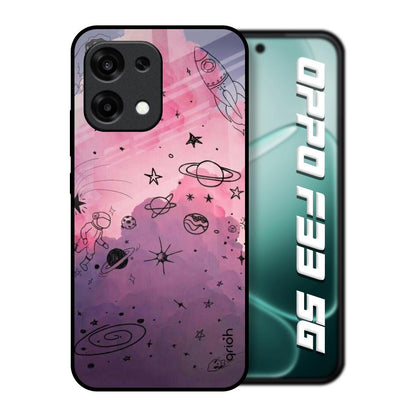 Space Doodles Oppo F33 5G Glass Back Cover Online