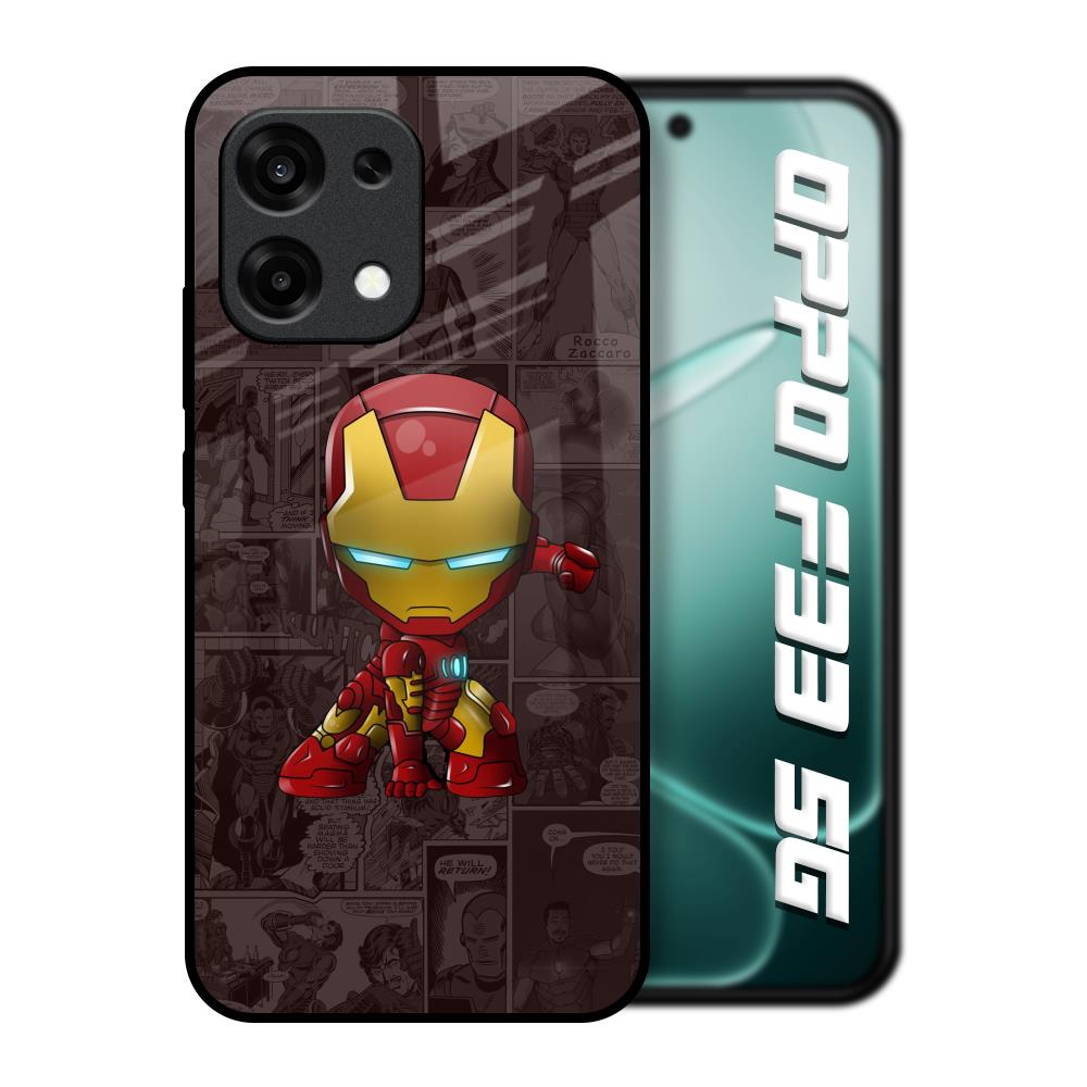 Angry Baby Super Hero Oppo F33 5G Glass Back Cover Online