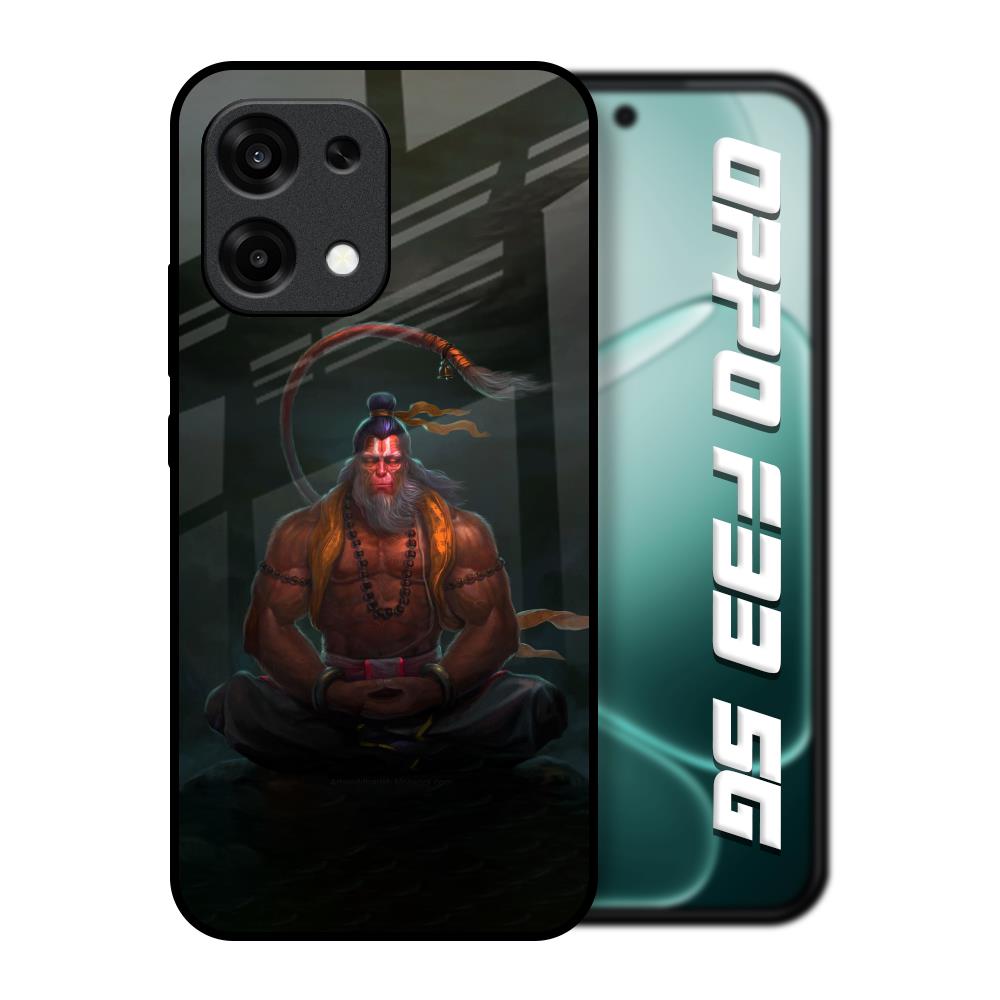 Lord Hanuman Animated Oppo F33 5G Glass Back Cover Online
