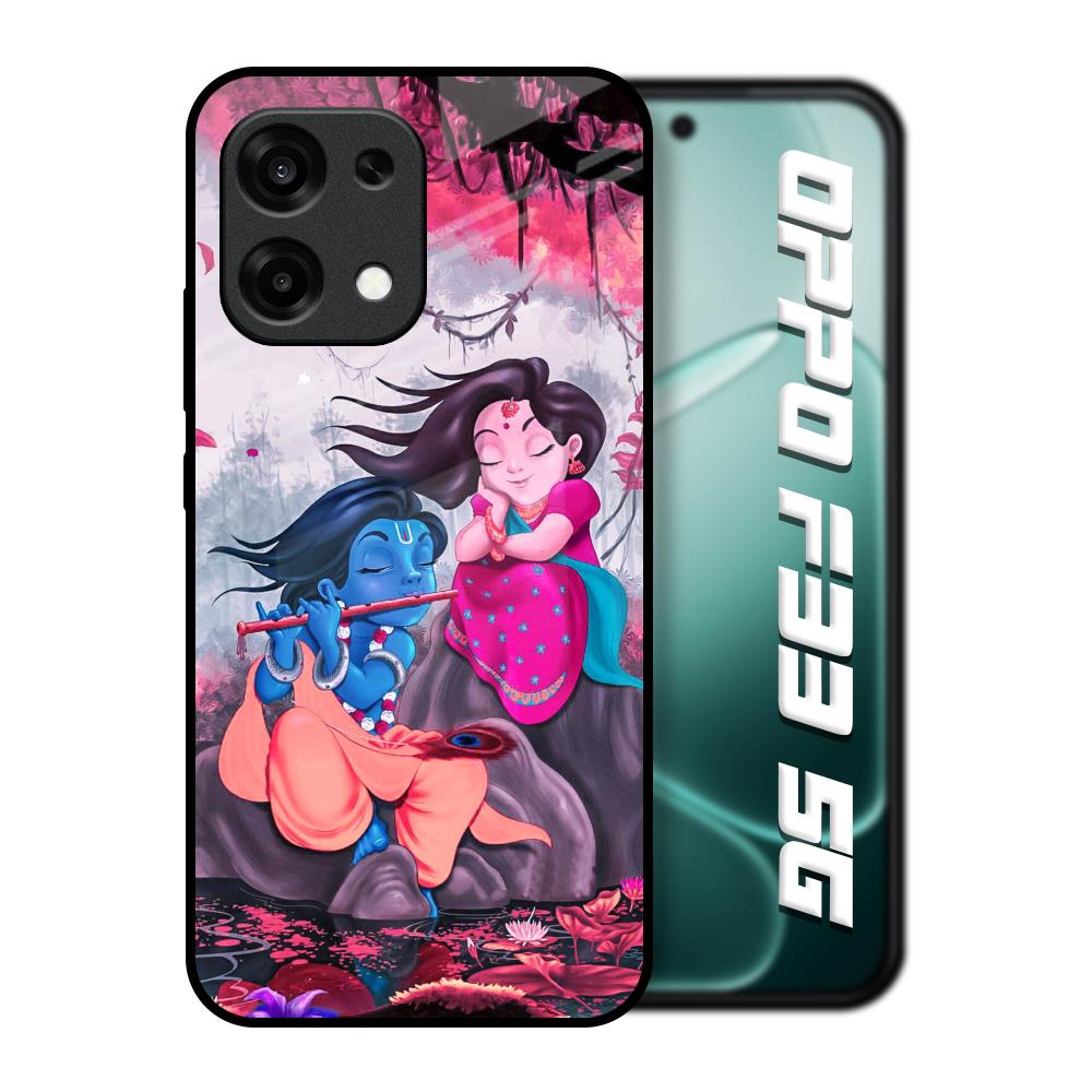 Radha Krishna Art Oppo F33 5G Glass Back Cover Online