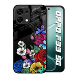 Rose Flower Bunch Art Oppo F33 5G Glass Back Cover Online