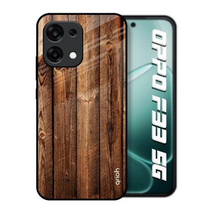 Timber Printed Oppo F33 5G Glass Back Cover Online