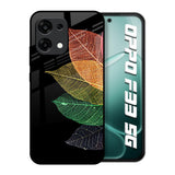 Colorful Leaves Oppo F33 5G Glass Back Cover Online