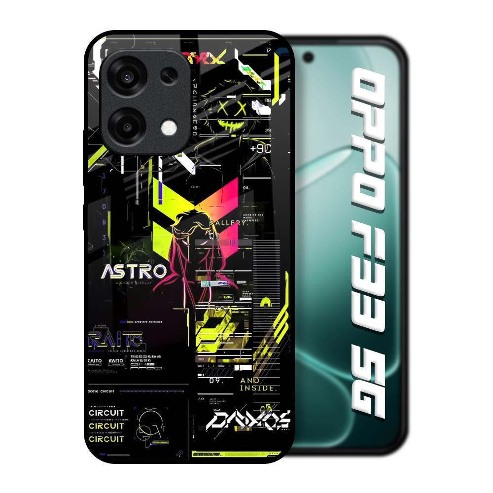 Astro Glitch Oppo F33 5G Glass Back Cover Online